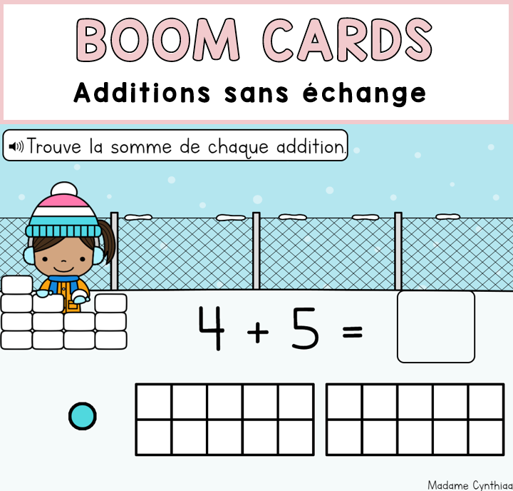 Boom Cards - Addition sans échange 0-20