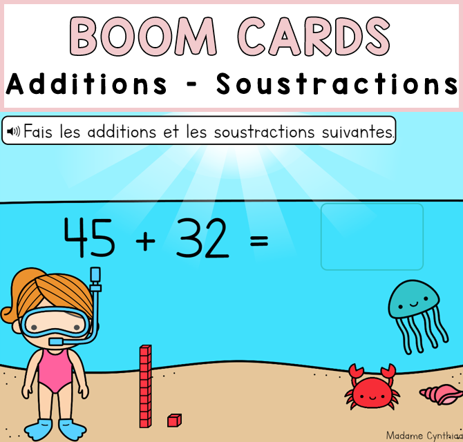 Boom Cards - Addition/soustraction