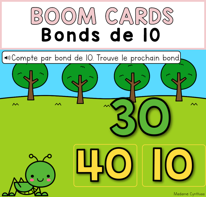 Boom Cards - Bonds de 10