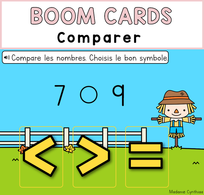 Boom Cards - Comparer 0-15