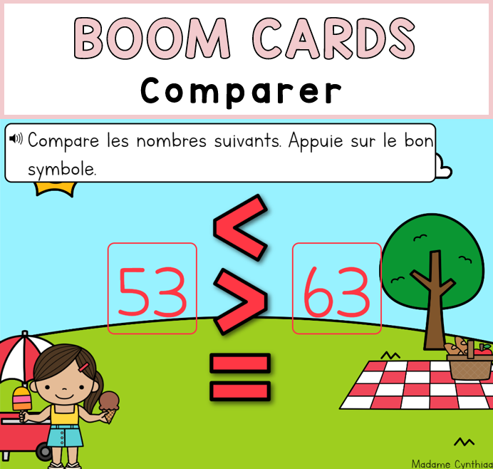 Boom Cards - Comparer 0-100