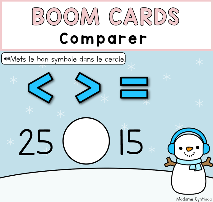 Boom Cards - Comparer 0-40