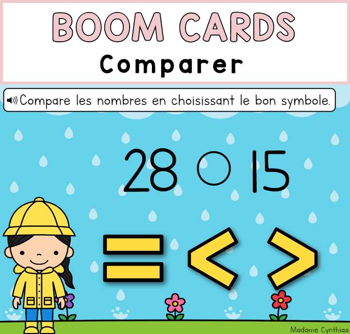 Boom Cards - Comparer 0-100