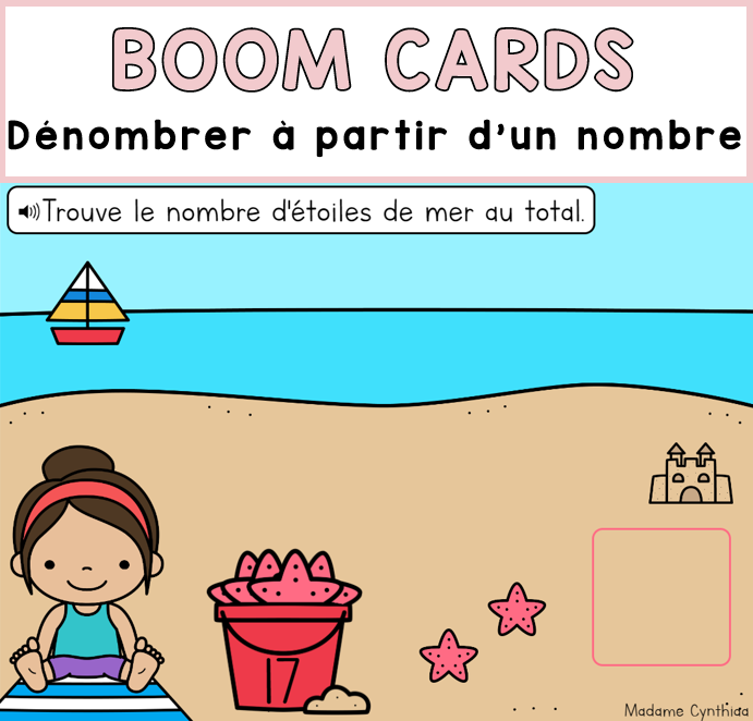 Boom Cards - Dénombrer à partir d'un nombre