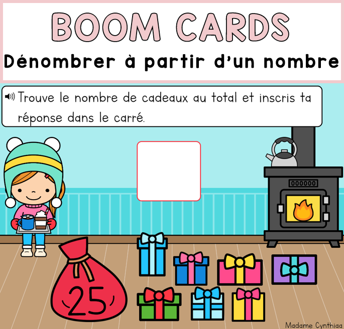 Boom Cards - Dénombrer à partir d'un nombre 0-40