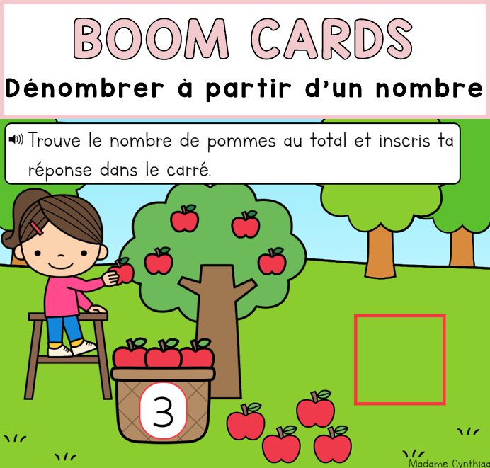 Boom Cards - Dénombrer à partir d'un nombre 0-10