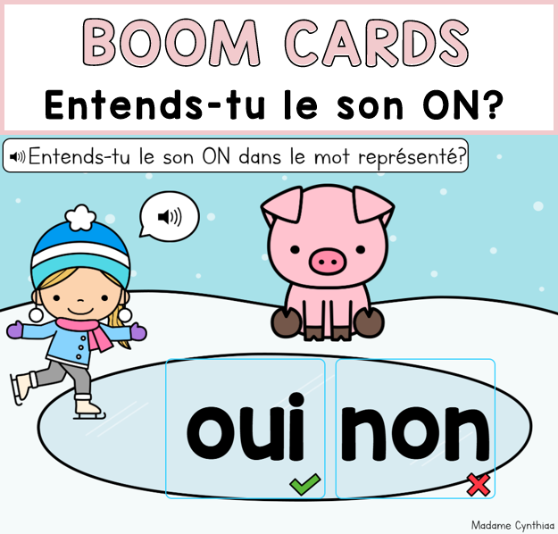 Boom Cards - Entends-tu le son ON?