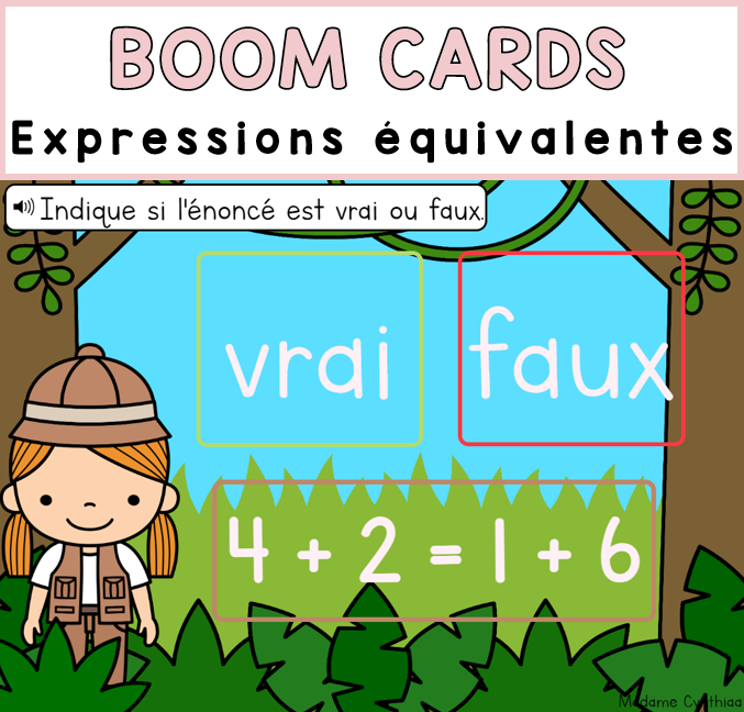 Boom Cards - Expressions équivalentes 0-10