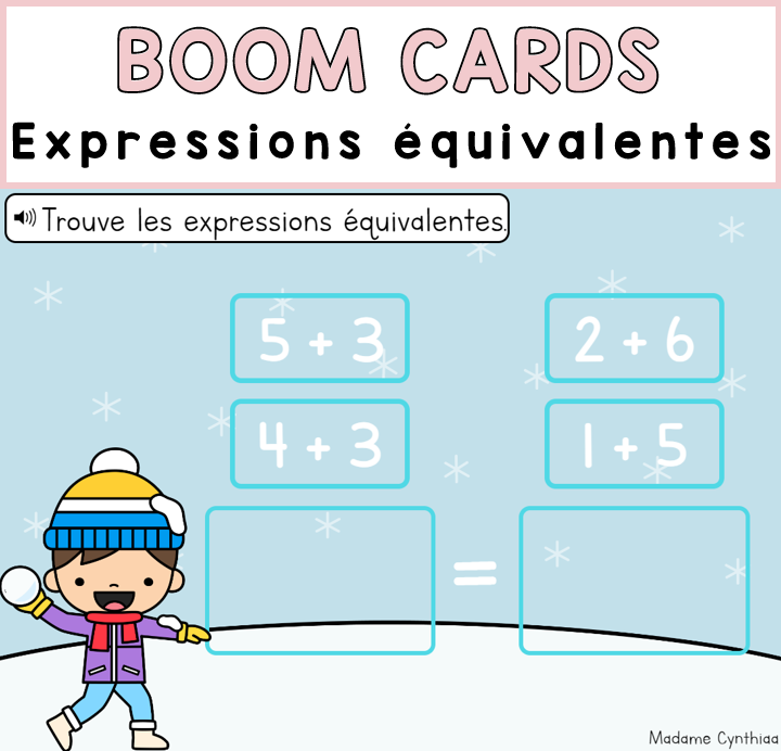 Boom Cards - Expressions équivalentes 0-10