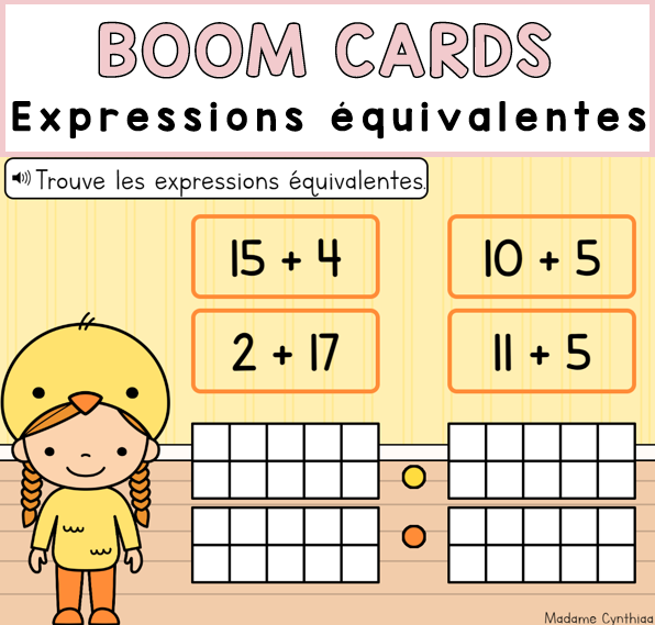 Boom Cards - Expressions équivalentes