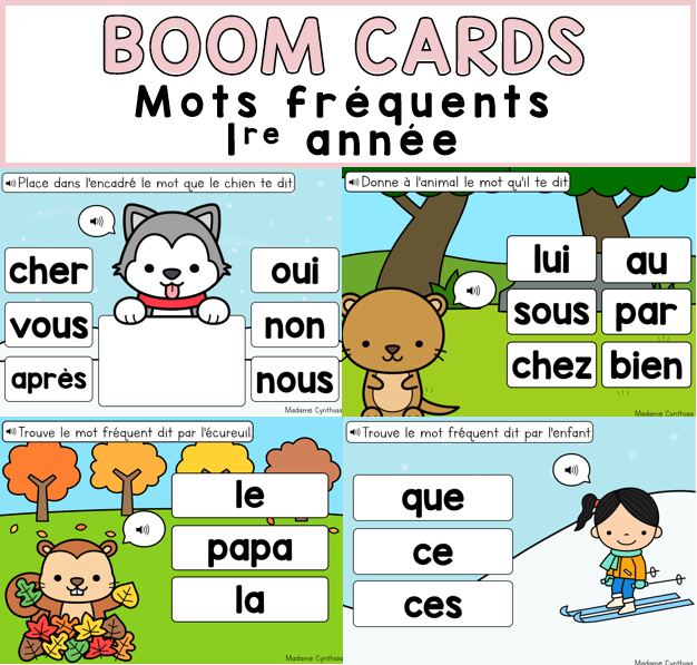 Mots fréquents - 1re année