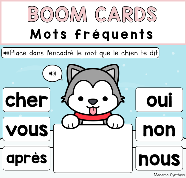 Mots fréquents - 1re année
