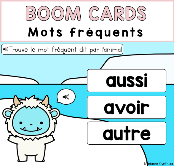 Mots fréquents - 1re année