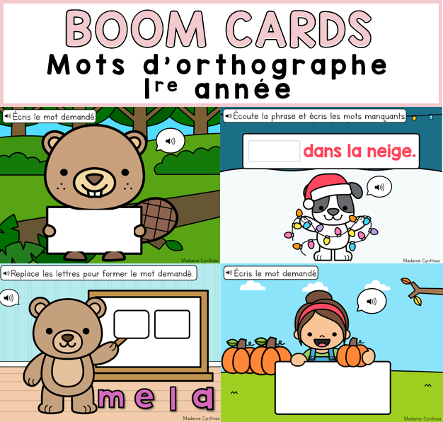 Mots d'orthographe - 1re année