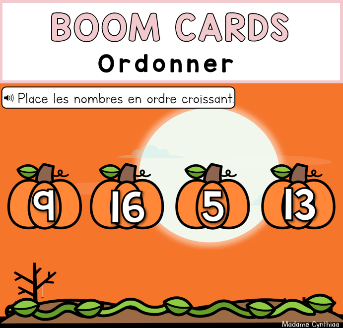 Boom Cards - Ordonner 0-20