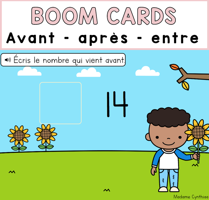 Boom Cards - Avant/après/entre 0-15