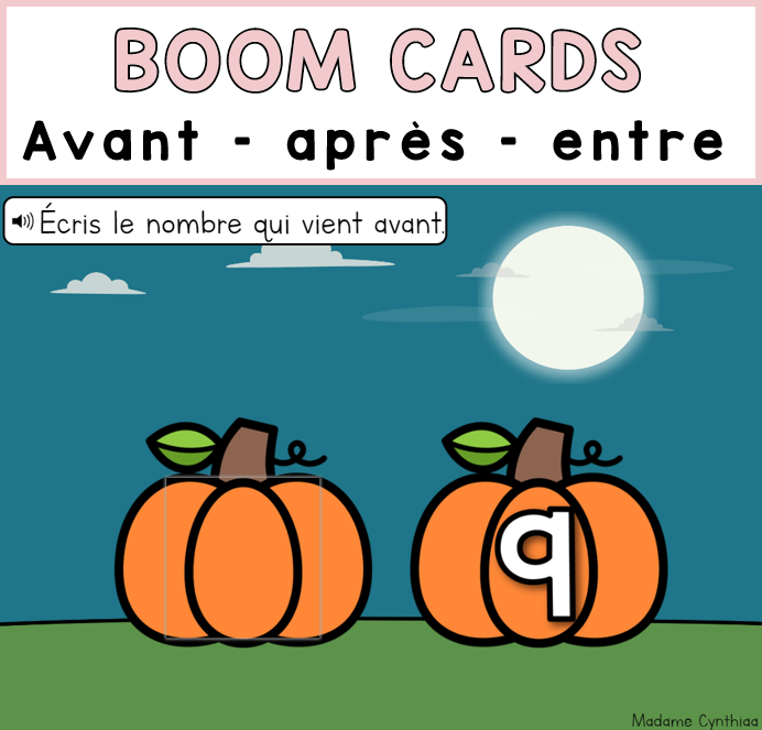 Boom Cards - Avant-après-entre 0-20