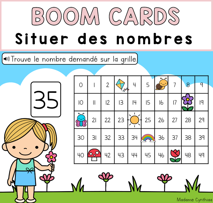 Boom Cards - Situer des nombres