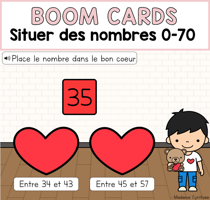 Boom Cards - Situer des nombres