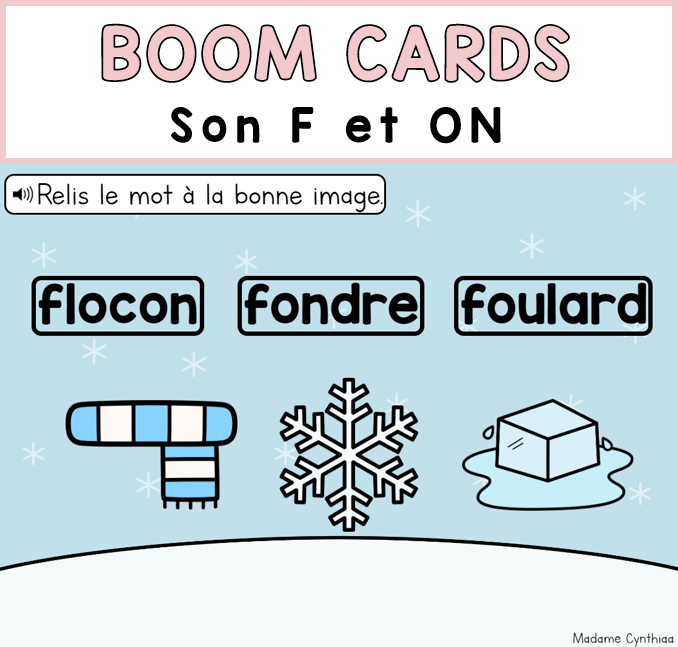 Boom Cards - Son F - ON
