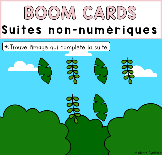 Boom Cards - Suites non-numéiques