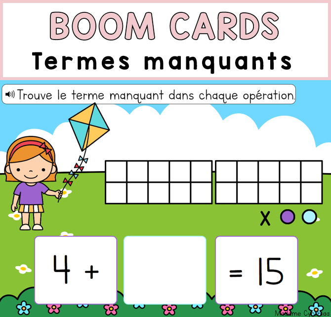 Boom Cards - Termes manquants