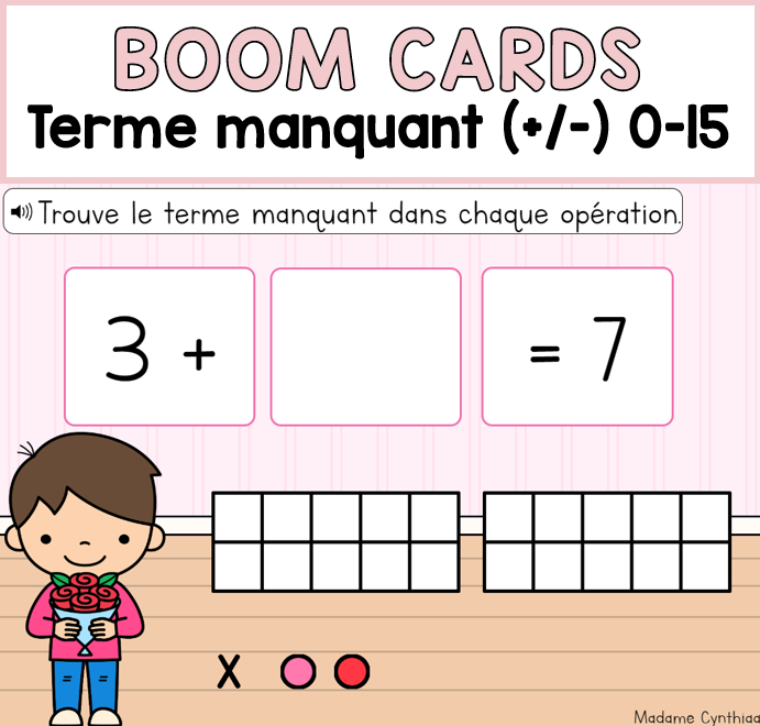Boom Cards - Termes manquants