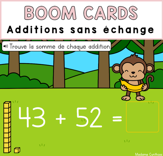 Boom Cards - Addition sans échange 0-100