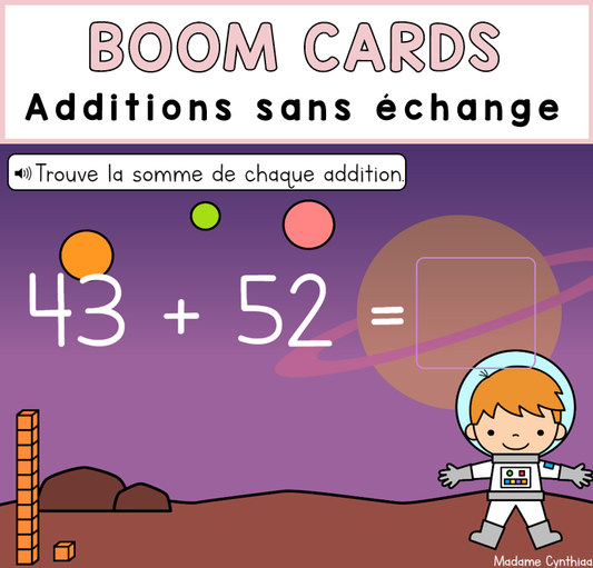 Boom Cards - Addition sans échange 0-100