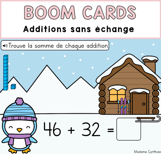 Boom Cards - Addition sans échange 0-100