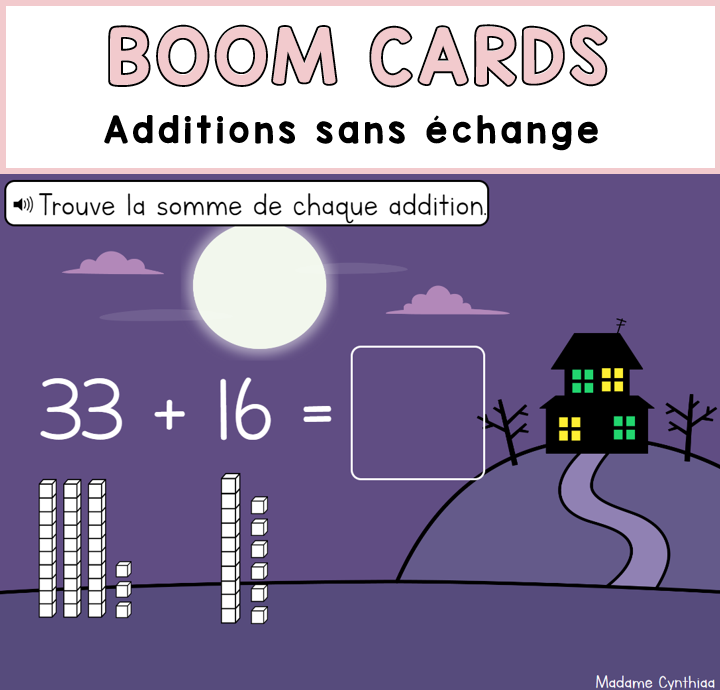 Boom Cards - Addition sans échange 0-100