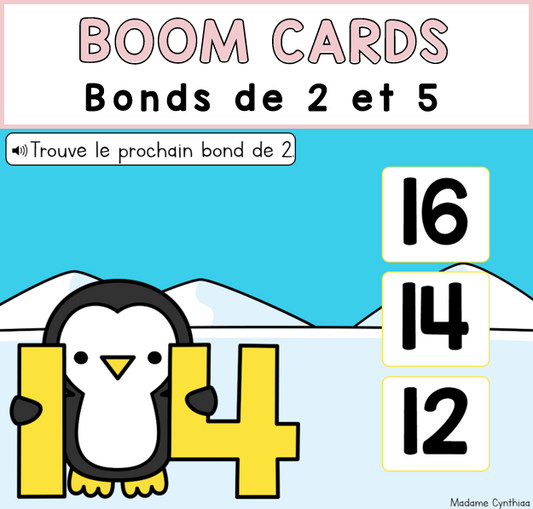 Boom Cards - Bonds de 2 et 5
