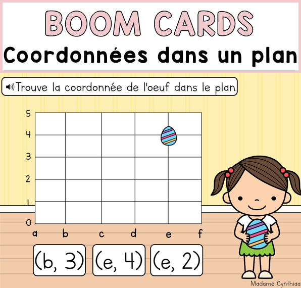 Boom Cards - Coordonnées dans un plan