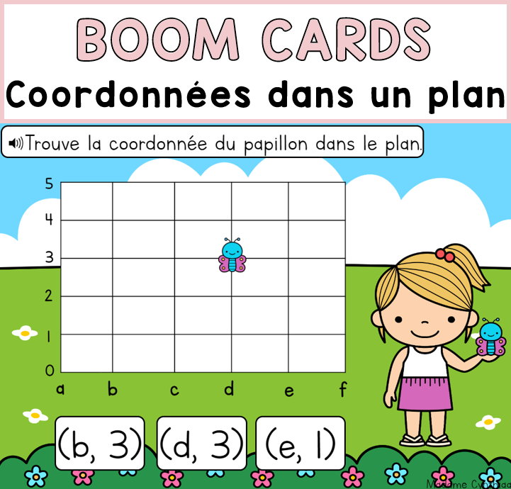 Boom Cards - Coordonnées dans un plan