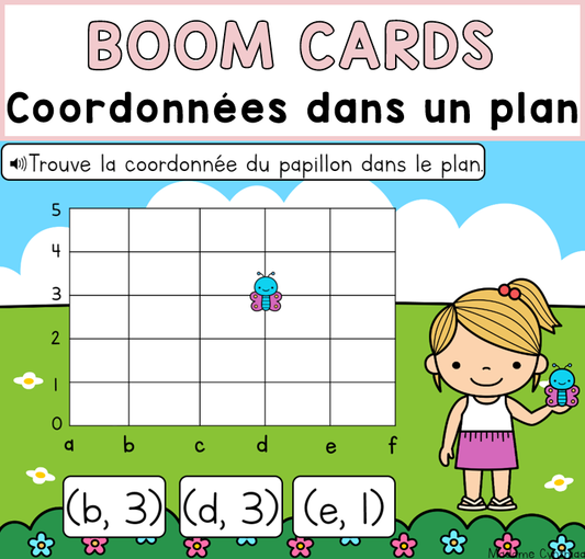 Boom Cards - Coordonnées dans un plan