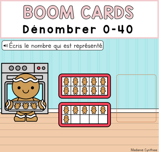 Boom Cards - Dénombrer 0-40