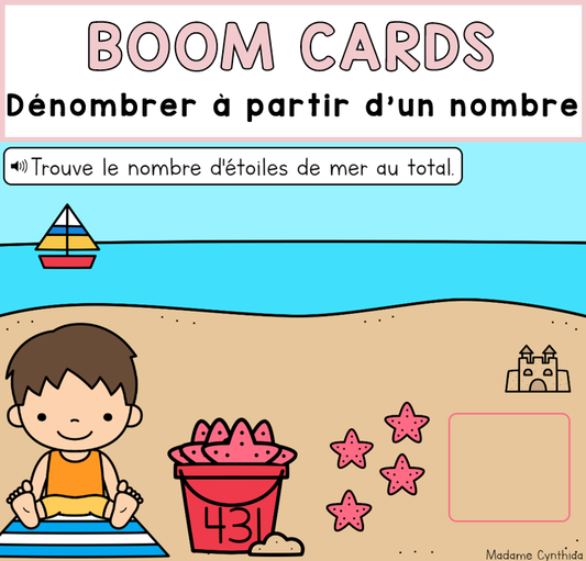 Boom Cards - Dénombrer à partir d'un nombre