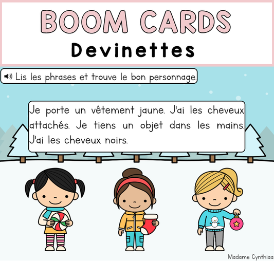 Boom Cards - Devinettes