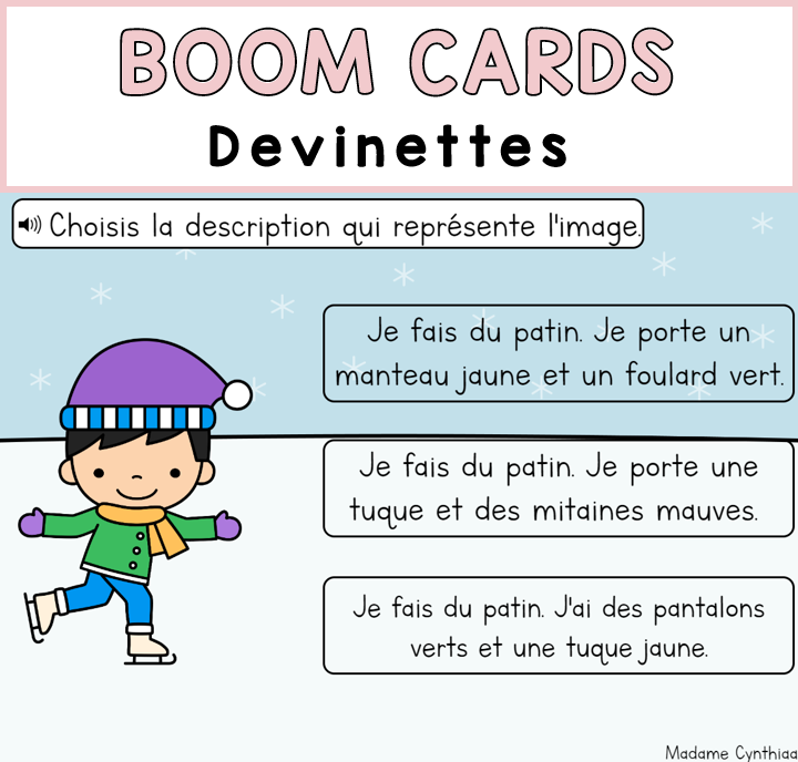 Boom Cards - Devinettes