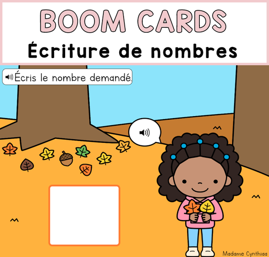 Boom Cards - Écriture de nombres