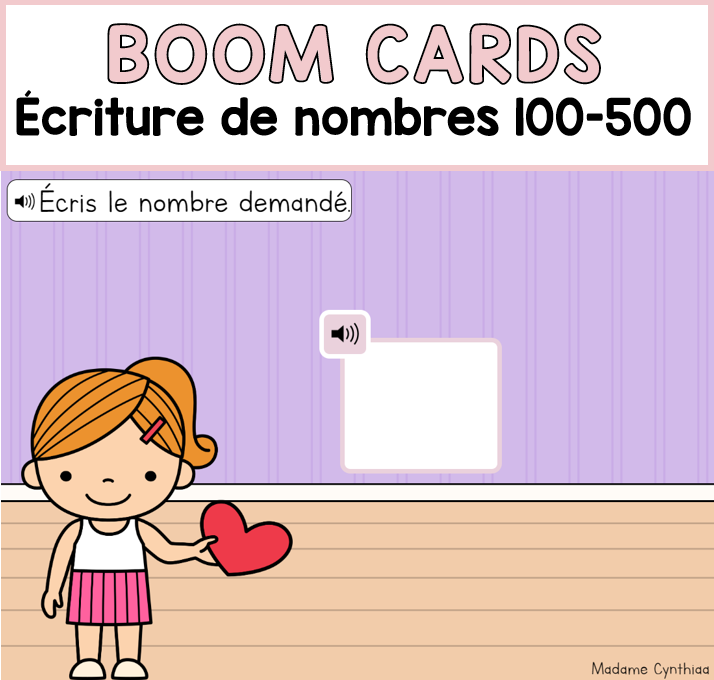 Boom Cards - Écriture de nombres