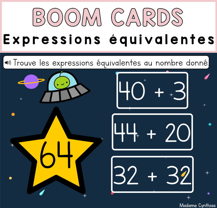 Boom Cards - Expressions équivalentes