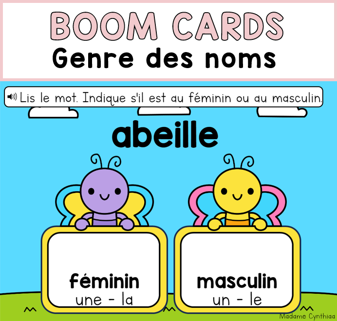 Boom Cards - Genre du nom