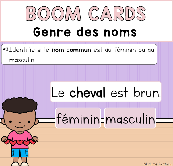 Boom Cards - Genre des noms