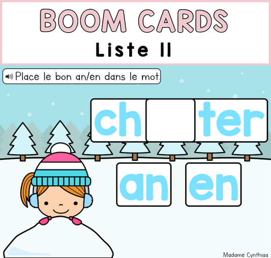 Boom Cards - Mots d'orthographe - Liste 11