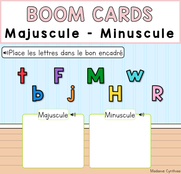 Boom Cards - Majuscule-minuscule