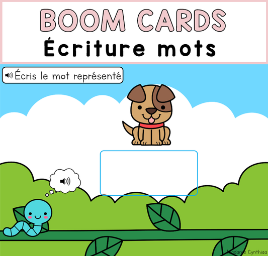 Boom Cards - Écriture mots