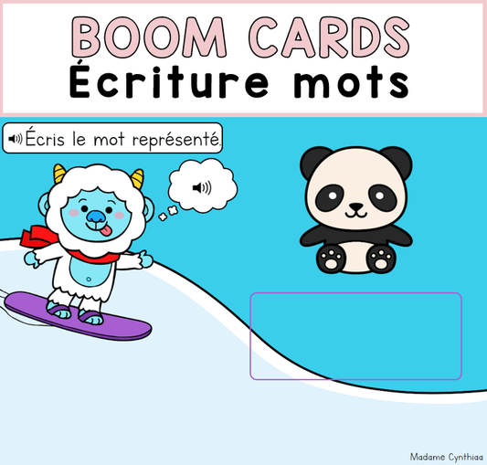 Boom Cards - Écriture mots