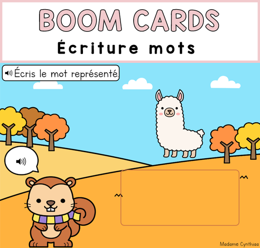 Boom Cards - Écriture mots