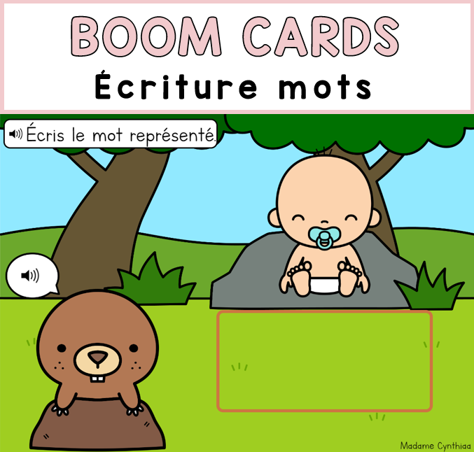 Boom Cards - Écriture mots